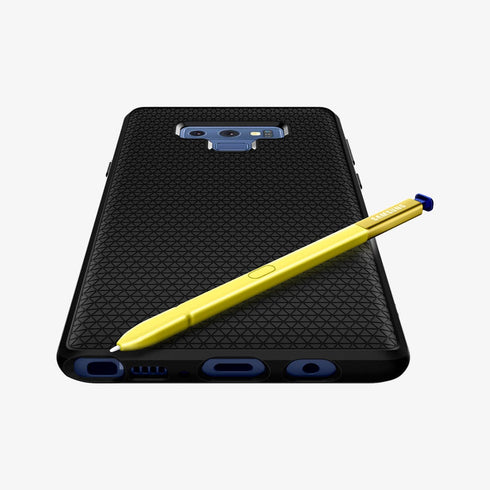 599CS24580 - Galaxy Note 9 Liquid Air Case in black showing the back